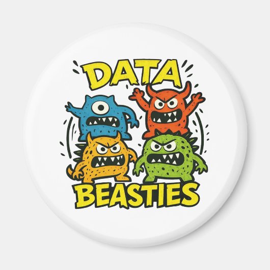 Grommige Data Beestjes magneet (Voorkant)