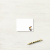 Grommige Eend Minimalistische Cartoon Mascotte Post-it® Notes (Op bureau)