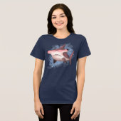 Grommige hamerhaai Tri-Blend shirt (Voorkant volledig)