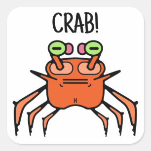 Grommige Krab Grappige Sticker