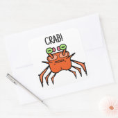 Grommige Krab Grappige Sticker (Envelop)