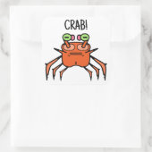 Grommige Krab Grappige Sticker (Tas)