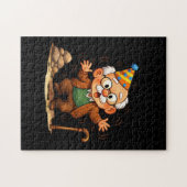 Grommige opa die te snel opstaat grap legpuzzel (Horizontaal)