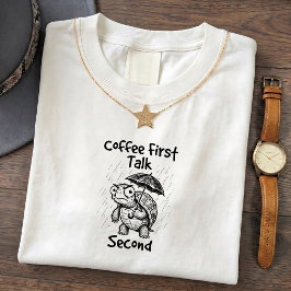 Grommige Schildpad Grappige Koffie T-shirt