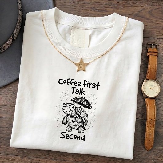 Grommige Schildpad Grappige Koffie T-shirt