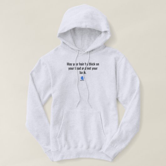 Grommige vent achterhaar  hoodie (Design voorkant)