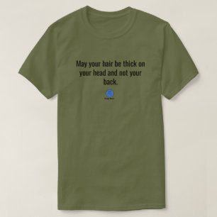 Grommige vent achterhaar t-shirt