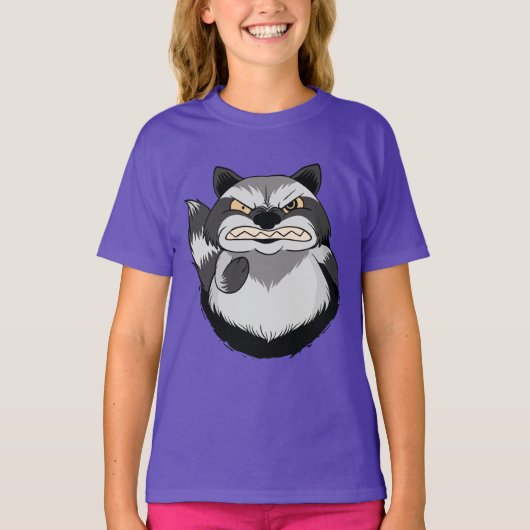 Grommige Wasbeer T-shirt (Voorkant)