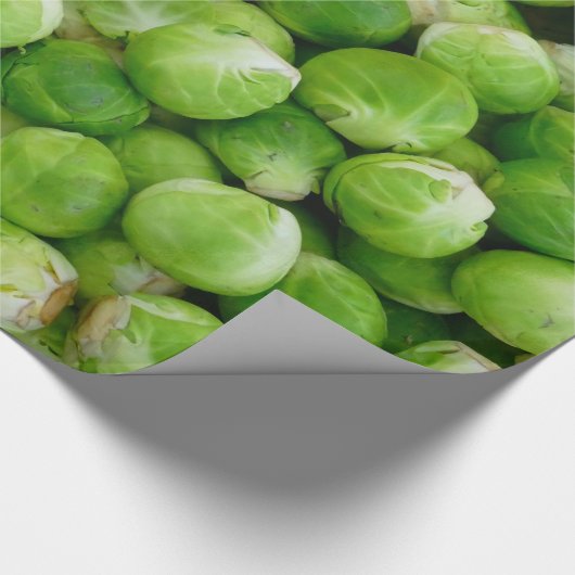 Grön Bryssel Kål Cadeaupapier (Hoek)
