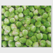 Grön Bryssel Kål Cadeaupapier (Vlak)