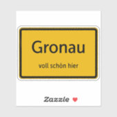 Gronau Aufkleber Sticker Autoaufkleber (Vel)