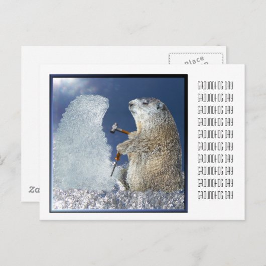 Grond dag ijsvorming briefkaart (Voorkant / Achterkant)