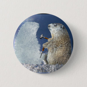 Grond dag ijsvorming ronde button 5,7 cm