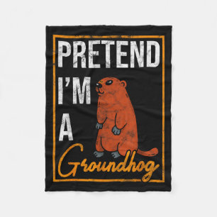 Grond Eekhoorn Doe alsof ik een bosmarmot ben _1 Fleece Deken