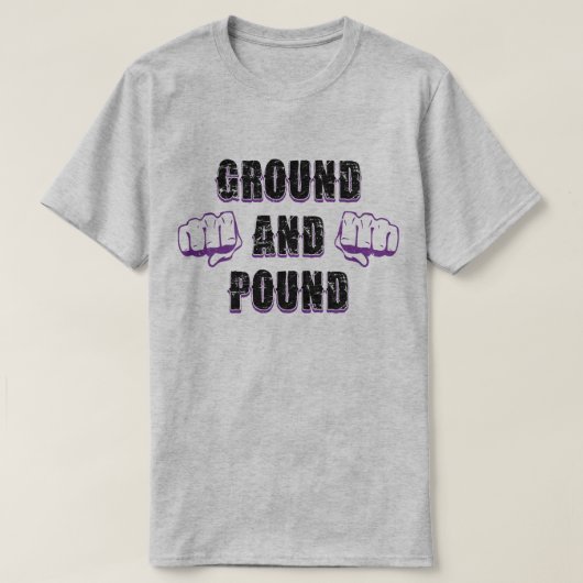 Grond en pond MMA Mixed Martial Arts vechten T-shi T-shirt (Design voorkant)
