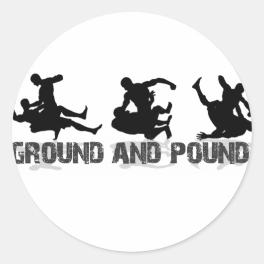 Grond en Pound lijn Ronde Sticker (Voorkant)
