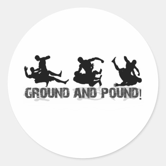Grond en Pound lijn Ronde Sticker (Voorkant)