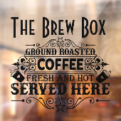 Grond gebrand Koffie, aangepast bedrijf Raamsticker (Vel 2)