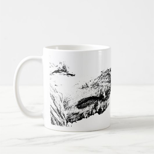 Grond in elke blik koffiemok (Links)