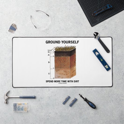 Grond jezelf besteden meer tijd met vuil advies bureaumat (Werkstation)