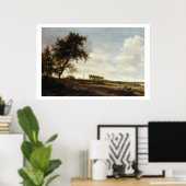 Grond landschap (olie op het paneel) poster (Thuiskantoor)