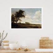 Grond landschap (olie op het paneel) poster (Keuken)