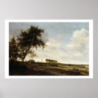Grond landschap (olie op het paneel)
