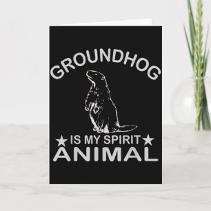 Grond marmot is mijn spirituele dier Funny Woodchu Kaart