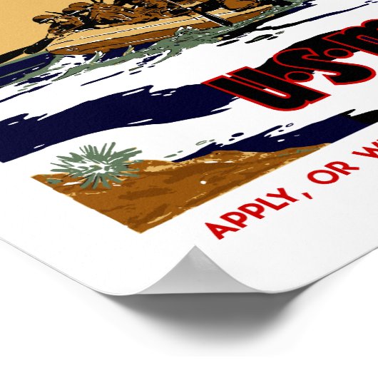 Grond met mariniers poster (Hoek)