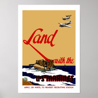 Grond met mariniers poster
