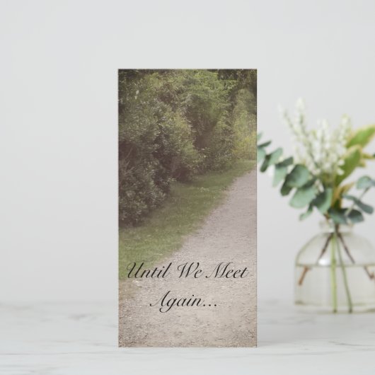 "Grond pad" Memorial Kaarten (Staand voorkant)