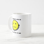 Grond stoppen met praten tegen mij Funny Mug Koffiemok (Voorkant links)