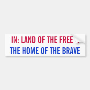 Grond van het vrije land en thuis van de dappere s bumpersticker