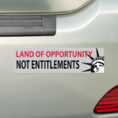 Grond van kansen zonder rechten bumpersticker (Op auto)