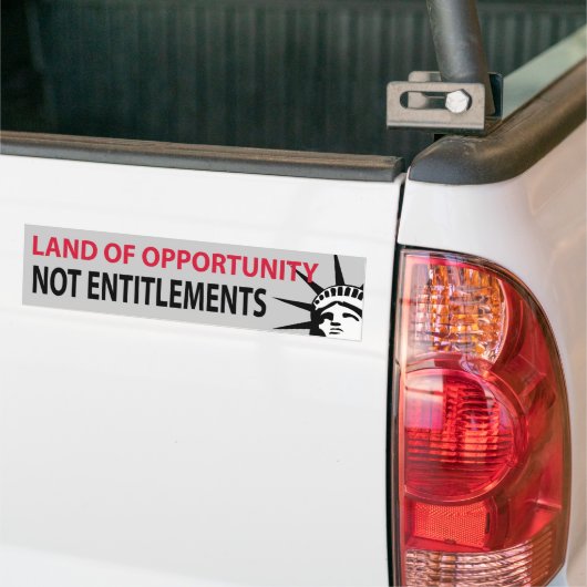 Grond van kansen zonder rechten bumpersticker (Op Truck)