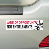 Grond van kansen zonder rechten bumpersticker (Op auto)