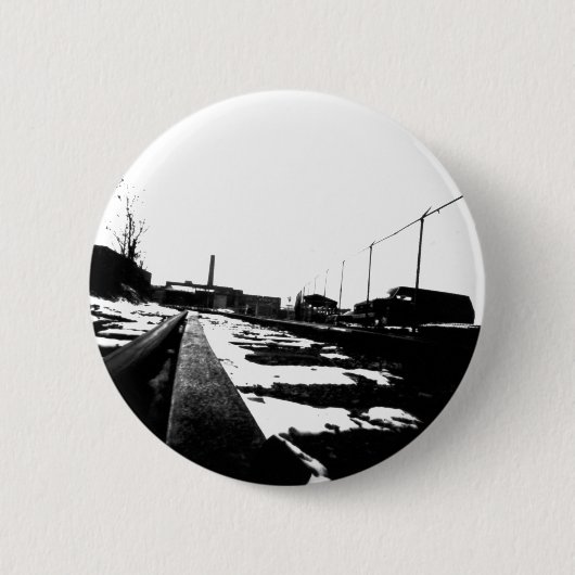 Grondaanzicht van spoorwegen ronde button 5,7 cm (Voorkant)