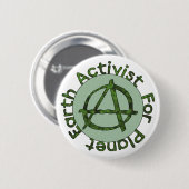Grondactivist Ronde Button 5,7 Cm (Voorkant /achterkant)