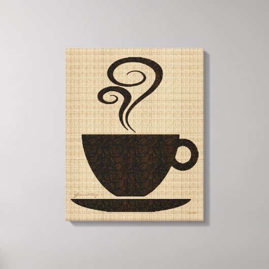 Grondbeker kunst op canvas (Voorkant)