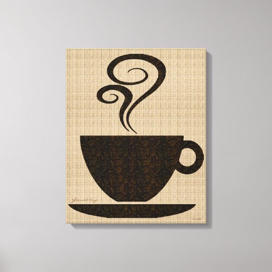 Grondbeker kunst op canvas (Voorkant)