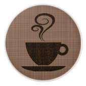 Grondbeker op schoot - kabinetknop keramische knop (Voorkant)