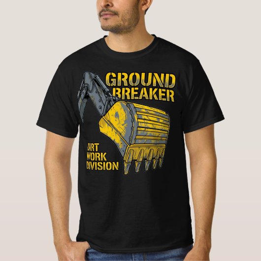 Grondbreker Grondwerk Afdeling Constructie T-shirt (Voorkant)