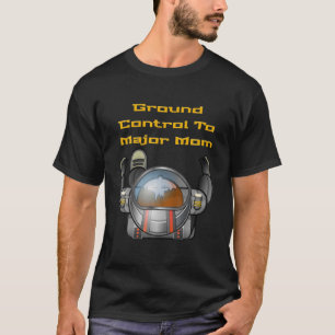 Grondcontrole voor majoor, jongen astronaut, grapp t-shirt