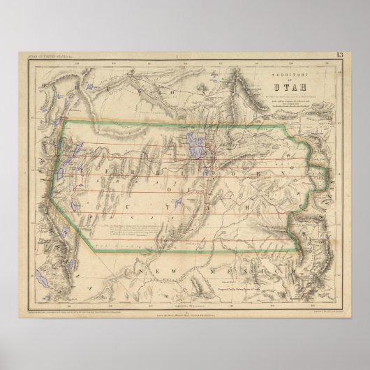 Grondgebied Utah Poster (Voorkant)