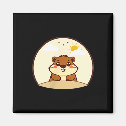 Grondhoerndag embleem magneet (Voorkant)