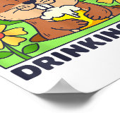 Grondhoertjesdag Drinkteam Grappige Mannen Vrouwen Poster (Hoek)