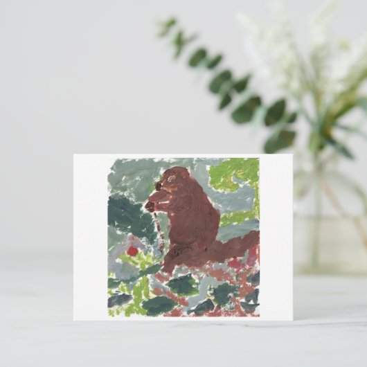 Grondhog briefkaart (Staand voorkant)