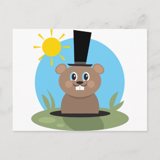 Grondhog Briefkaart (Voorkant)