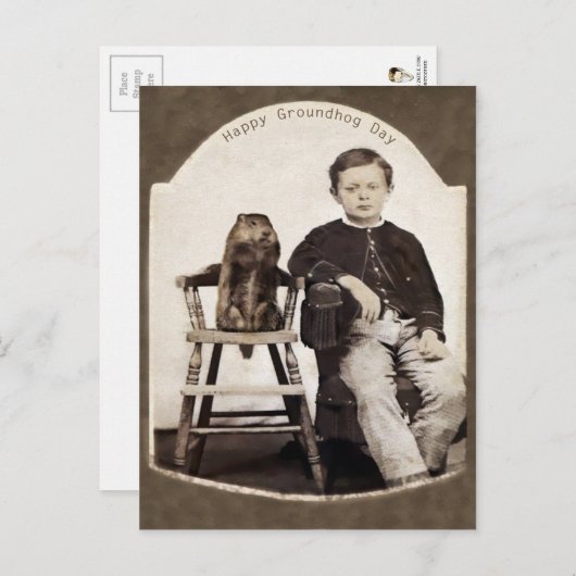 grondhog Dag Briefkaart (Voorkant / Achterkant)