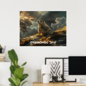 GRONDHOG DAG - GELUKKIGE GRONDHOG DAG POSTER (Thuiskantoor)